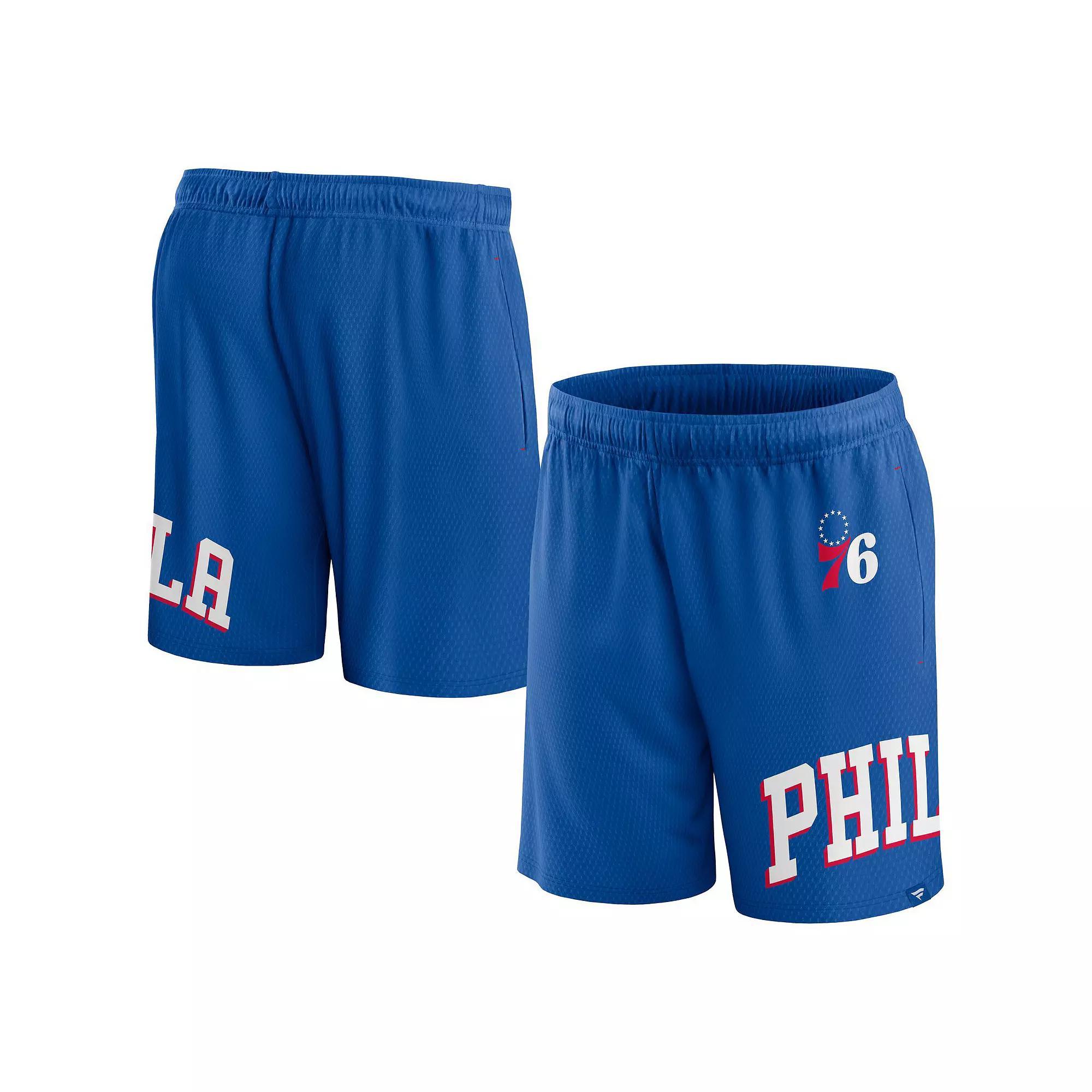 Men's Fanatics Branded Royal Philadelphia 76ers Free Throw Mesh Shorts, Size: Large, 76r Blue Product Image