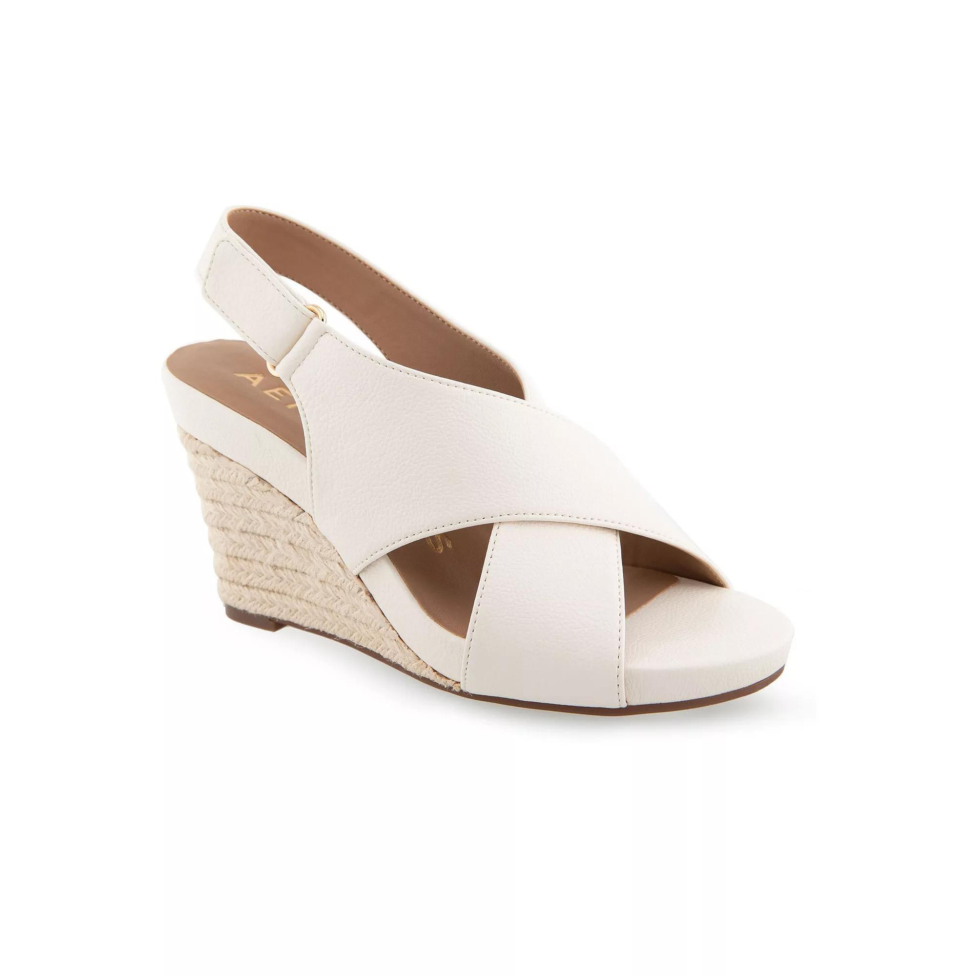 Aerosoles Payton Women's Wedge Sandals, Size: 10.5, Eggnog Pu Leather Product Image