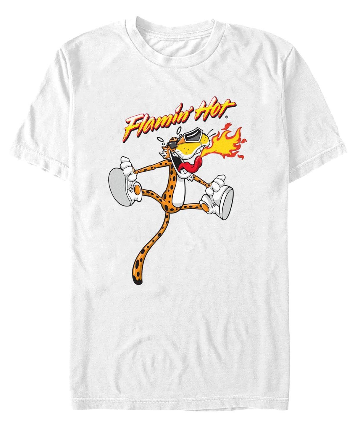 Men's Chester Cheetos Jumping Sweating Tee, Size: Small, White Product Image