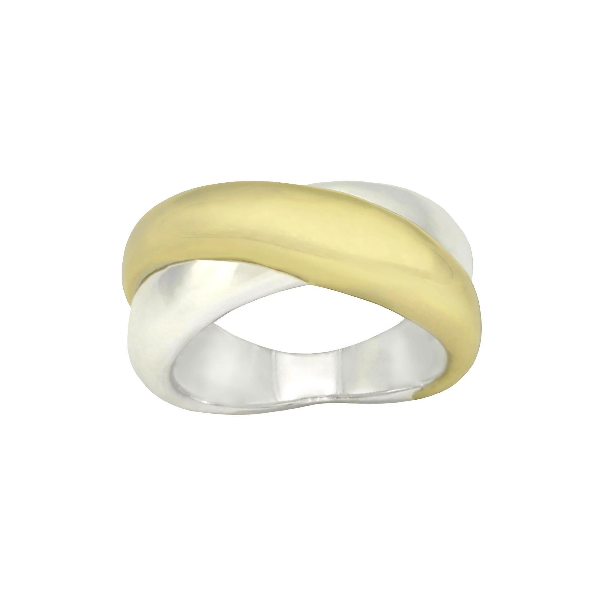City Luxe Two Tone Bubble Crossover Ring, Women's, Size: 8 Product Image