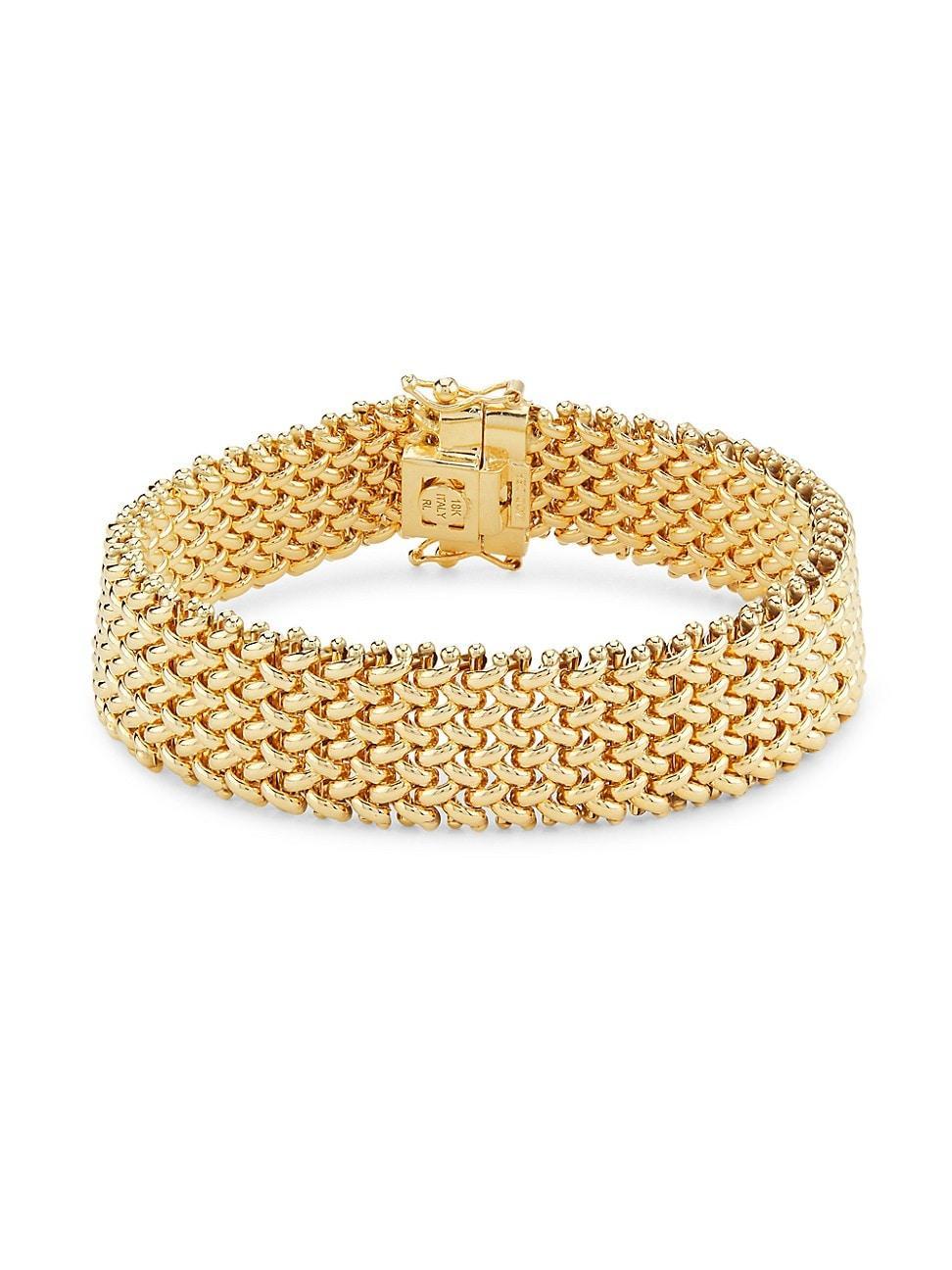 Womens 18K Yellow Gold Mesh Bracelet Product Image