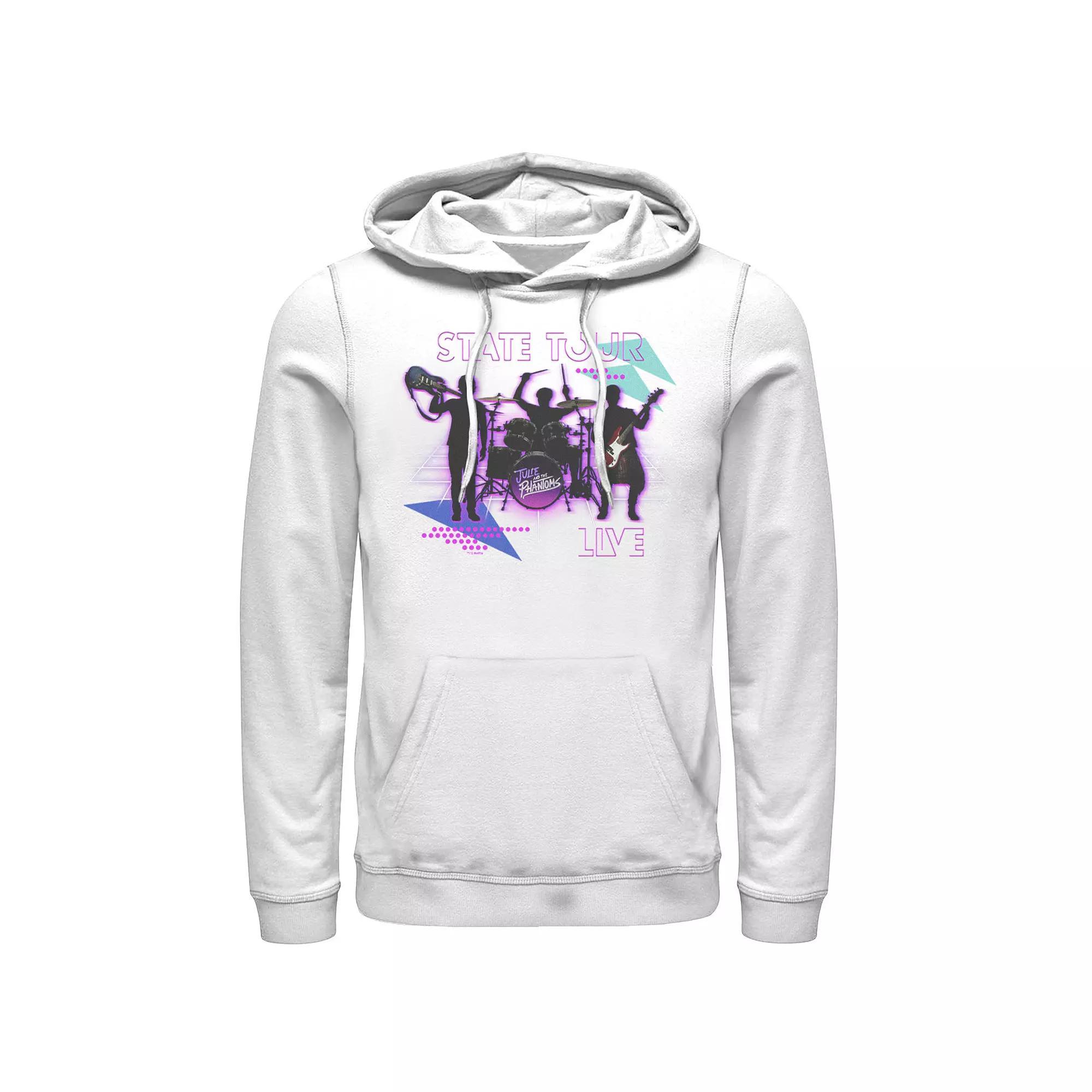 Men's Julie And The Phantoms State Tour Live Hoodie, Size: Medium, White Product Image