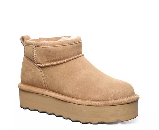Bearpaw Retro Shorty Women's Suede Winter Boots, Size: 10, Iced Brown Solid Product Image