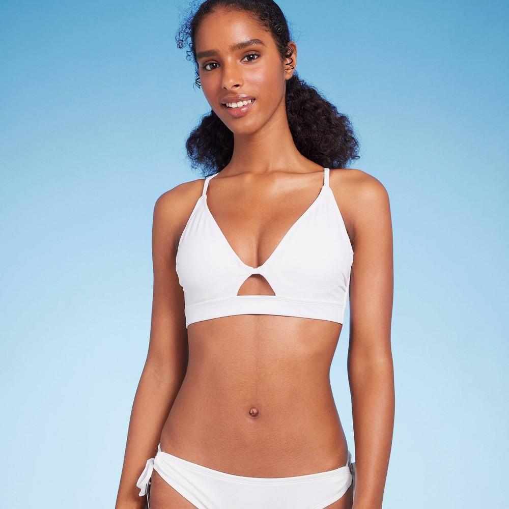 Womens Longline Ring Detail Underwire Bikini Top - Shade & Shore Black 34D Product Image