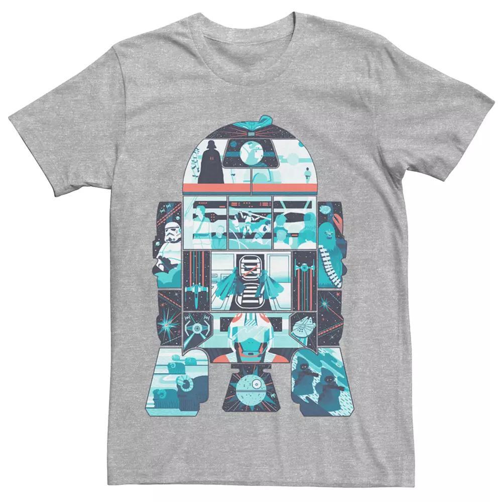 Men's Star Wars R2-D2 Art Fill Tee, Size: Small, Athletic Grey Product Image