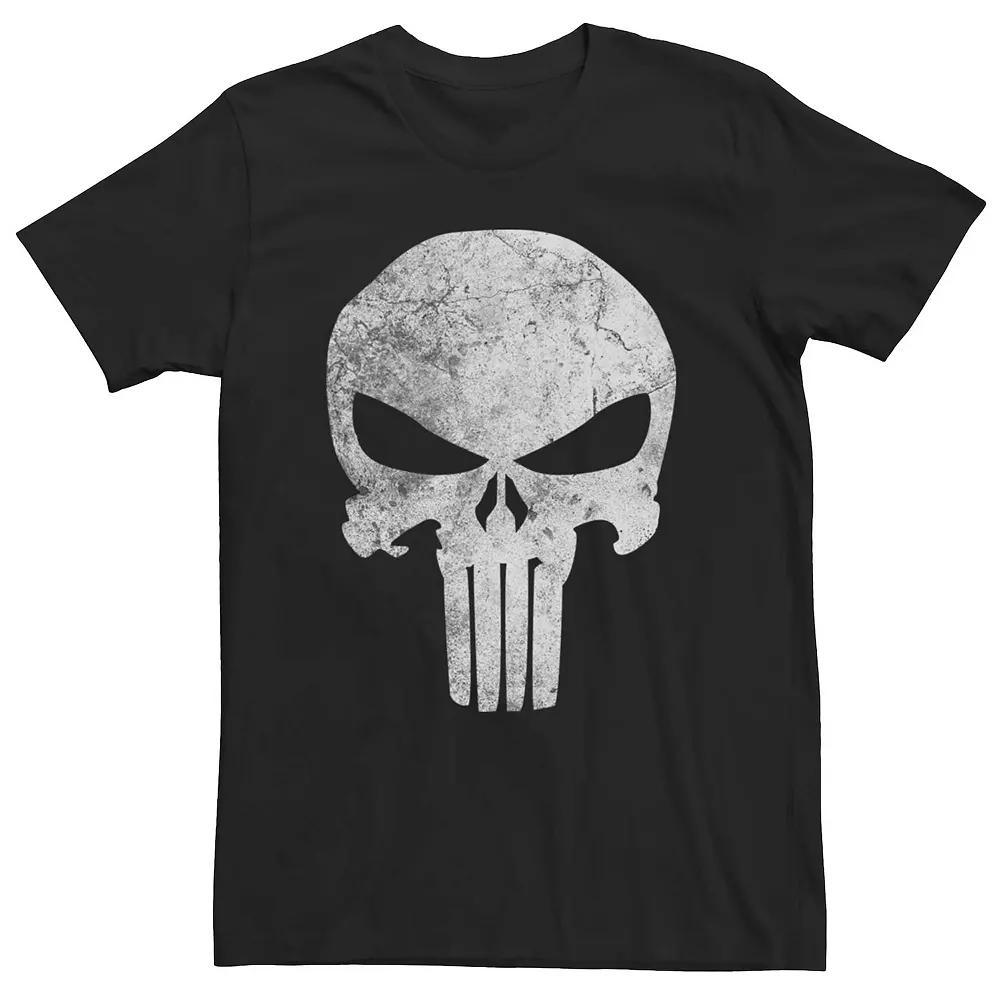 Men's Marvel Distressed Punisher Skull Icon Tee, Size: XL, Black Product Image