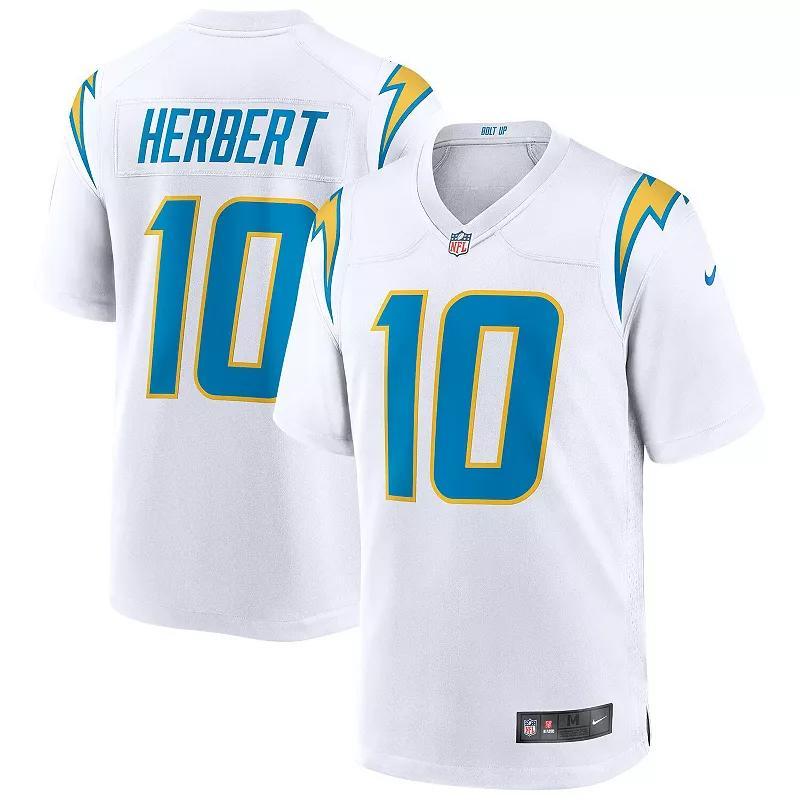 Men's Nike Justin Herbert White Los Angeles Chargers Game Jersey, Size: 2XL Product Image