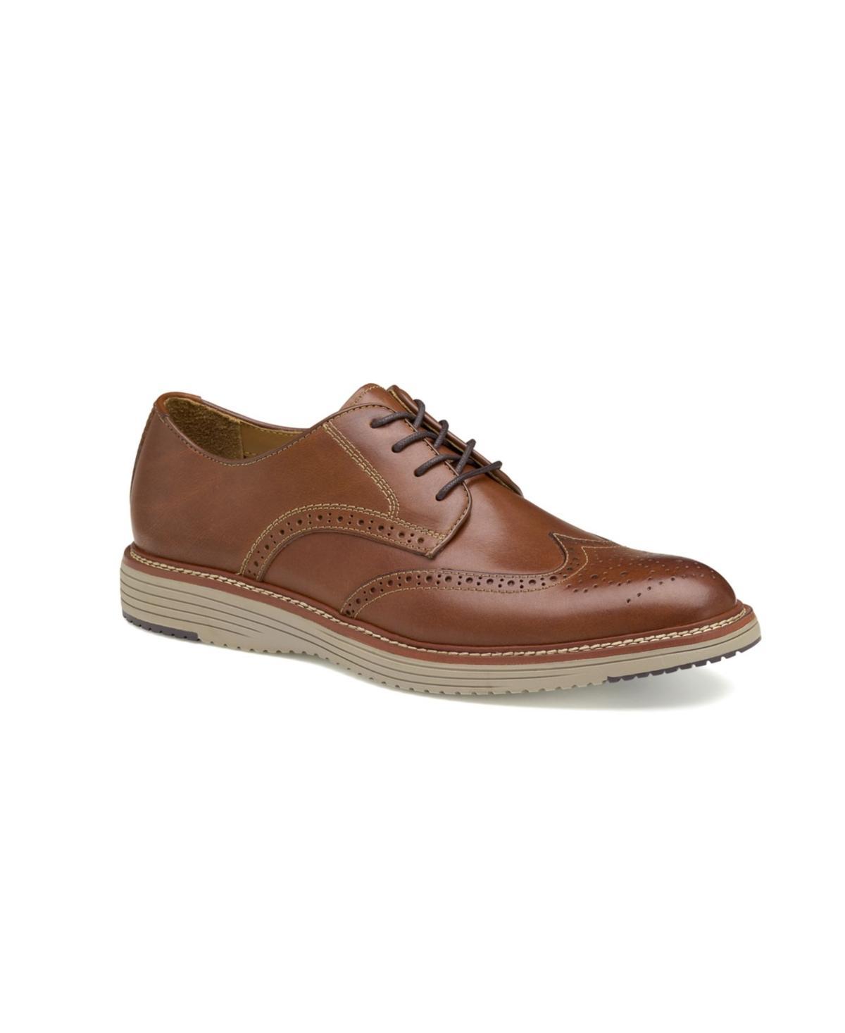 Johnston  Murphy Mens Upton Leather Wingtip Brogue Detail Oxfords Product Image