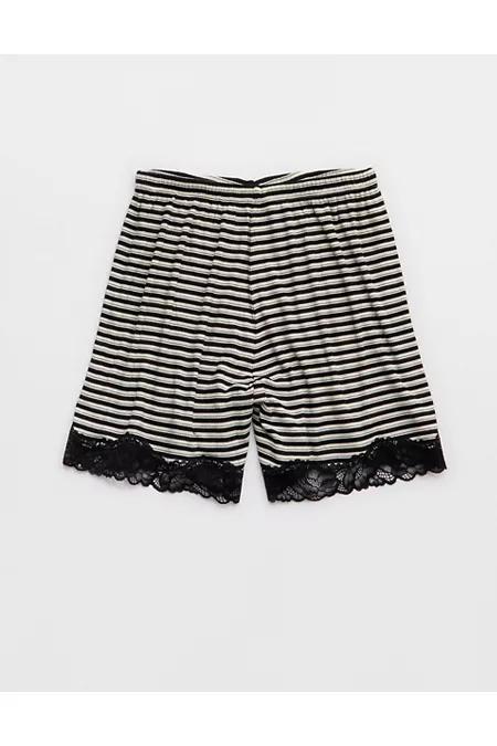 Aerie Real SoftÂ® Rib Lace Boxer Women's Product Image