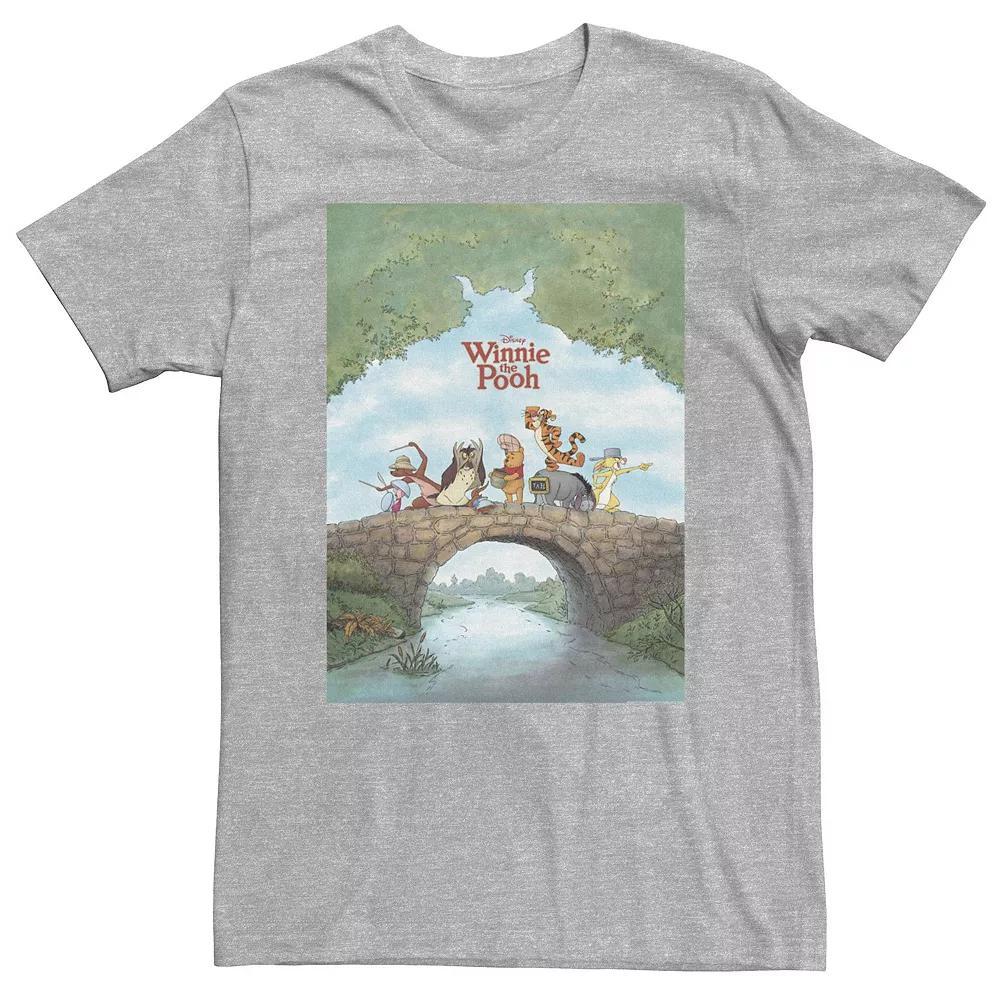 Big & Tall Disney Winnie The Pooh Poster Tee, Men's, Size: Large Tall, Athletic Grey Product Image