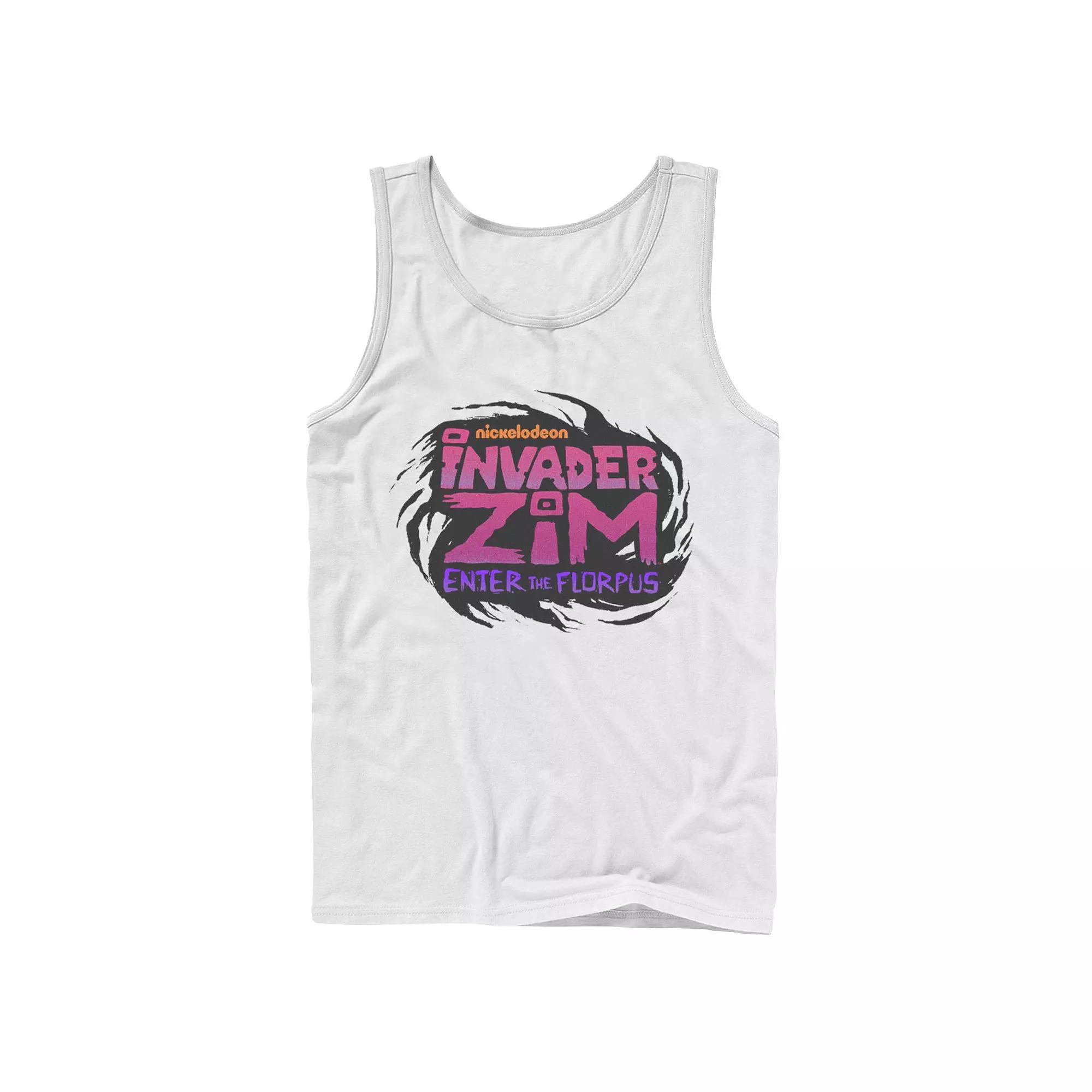 Men's Nickelodeon Invader Zim Enter Florpus Logo Graphic Tank Top, Size: Large, White Product Image