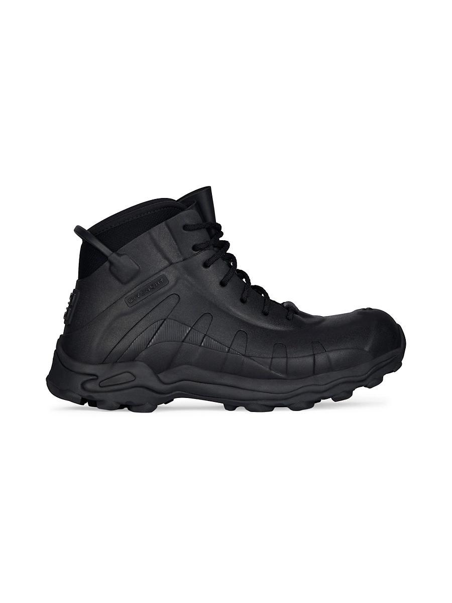 Mens High Rubber Lace-Up Boots Product Image