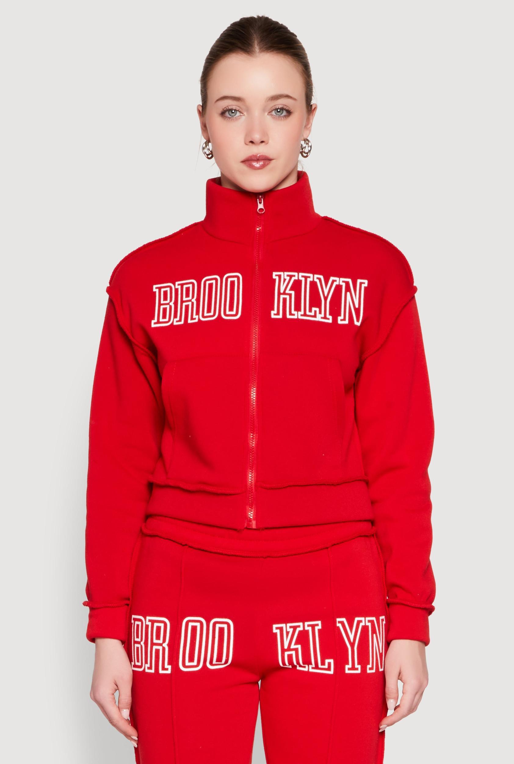 Womens Brooklyn Zip Front Mock Neck Sweatshirt Product Image