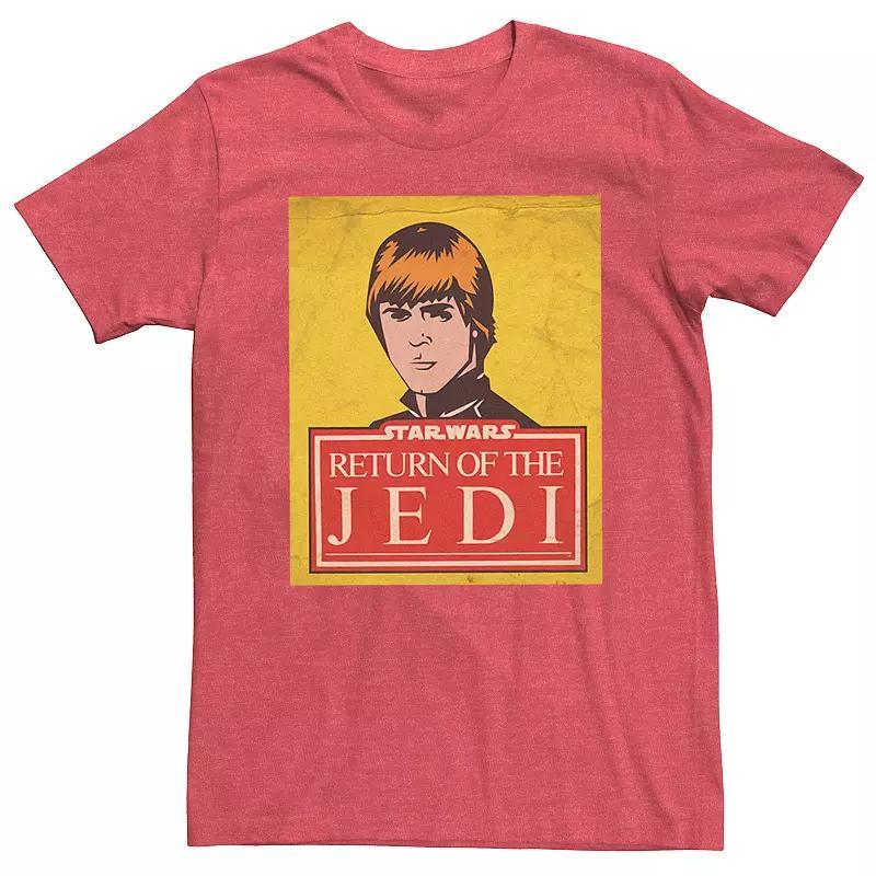 Mens Star Wars Luke Return Of The Jedi Tee Red Grey Product Image