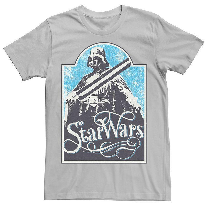 Men's Star Wars Retro Darth Vader Poster Tee, Size: Large, Royal Grey Product Image