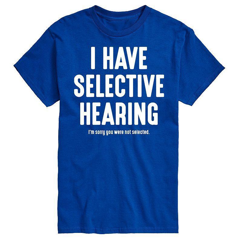 Big & Tall Selective Hearing Graphic Tee, Men's, Size: 5XB, Black Product Image