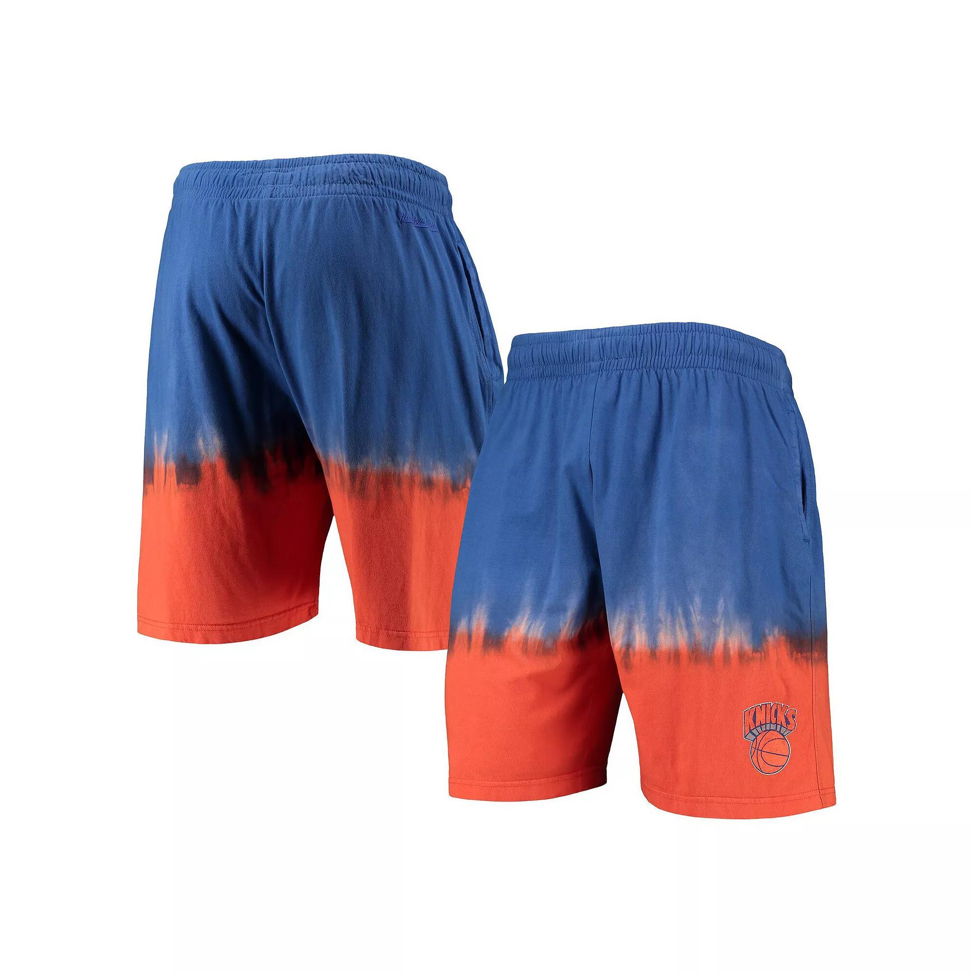 Men's Mitchell & Ness Blue/Orange New York Knicks Hardwood Classic Authentic Shorts, Size: Large Product Image