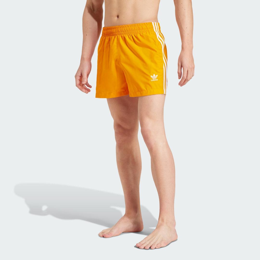 adidas Adicolor 3-Stripes Swim Shorts Black L Mens Product Image