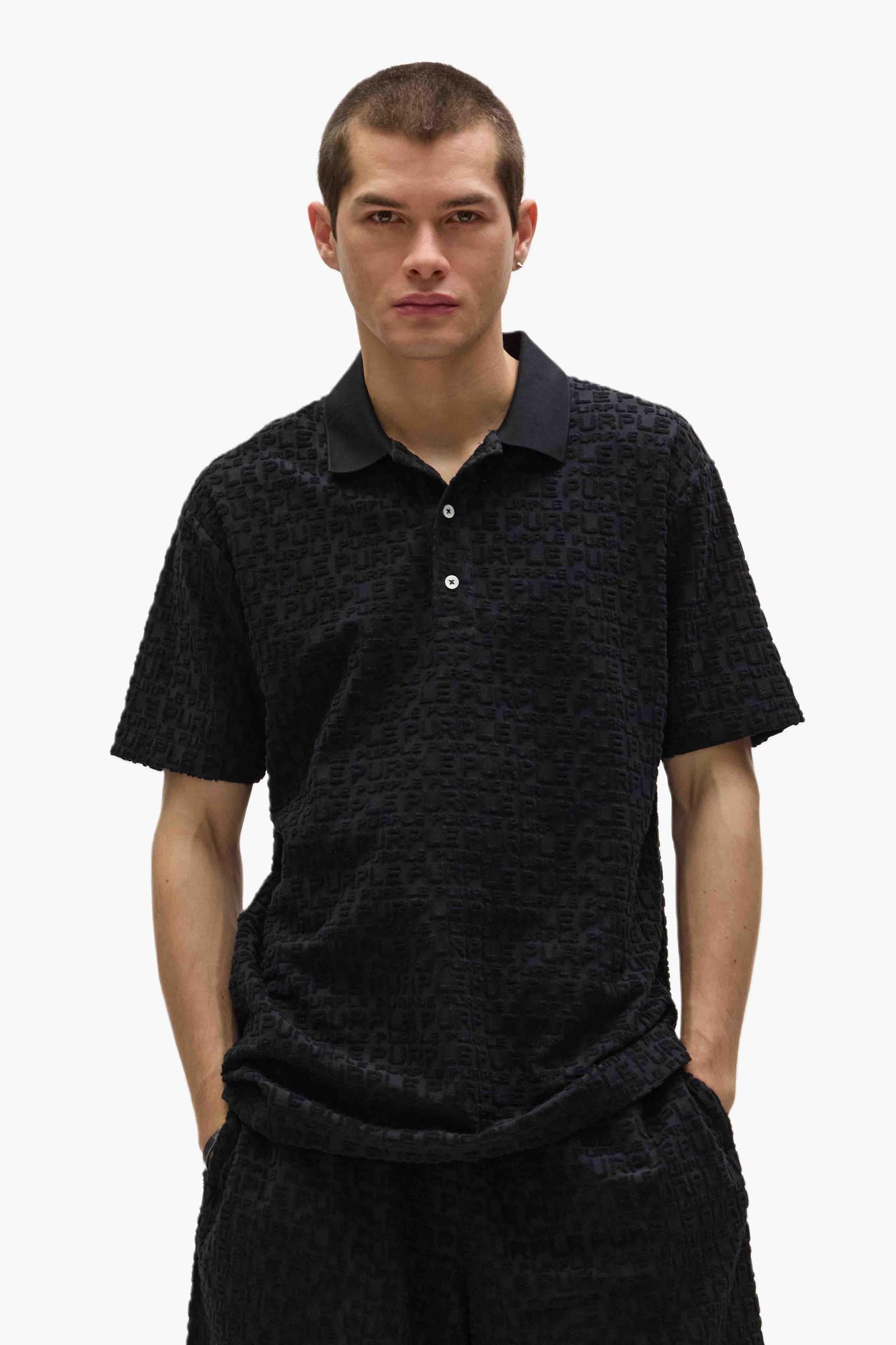 Terry Jacquard Polo Male Product Image