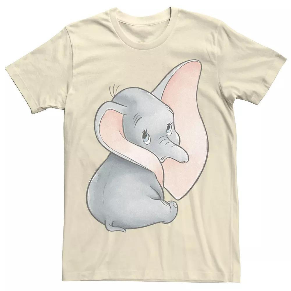Disney's Dumbo Classic Big Ears Cute Portrait Men's Tee, Size: 3XL, Natural Product Image