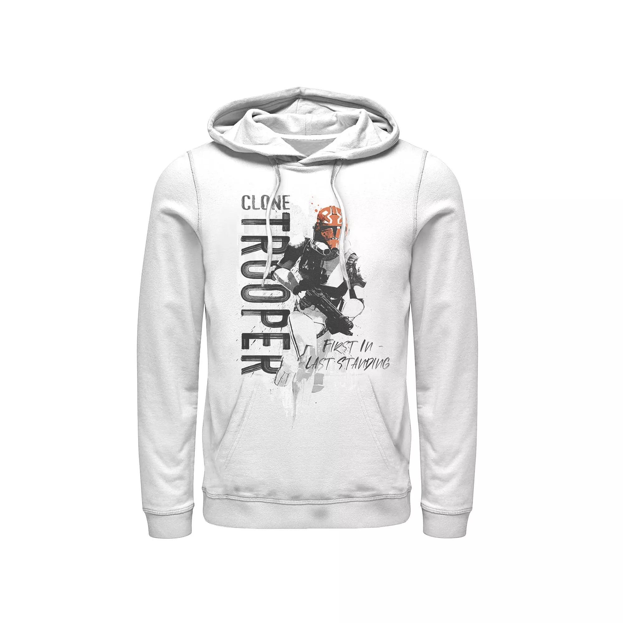 Men's Star Wars The Clone Wars Trooper Painted Hoodie, Size: XL, White Product Image