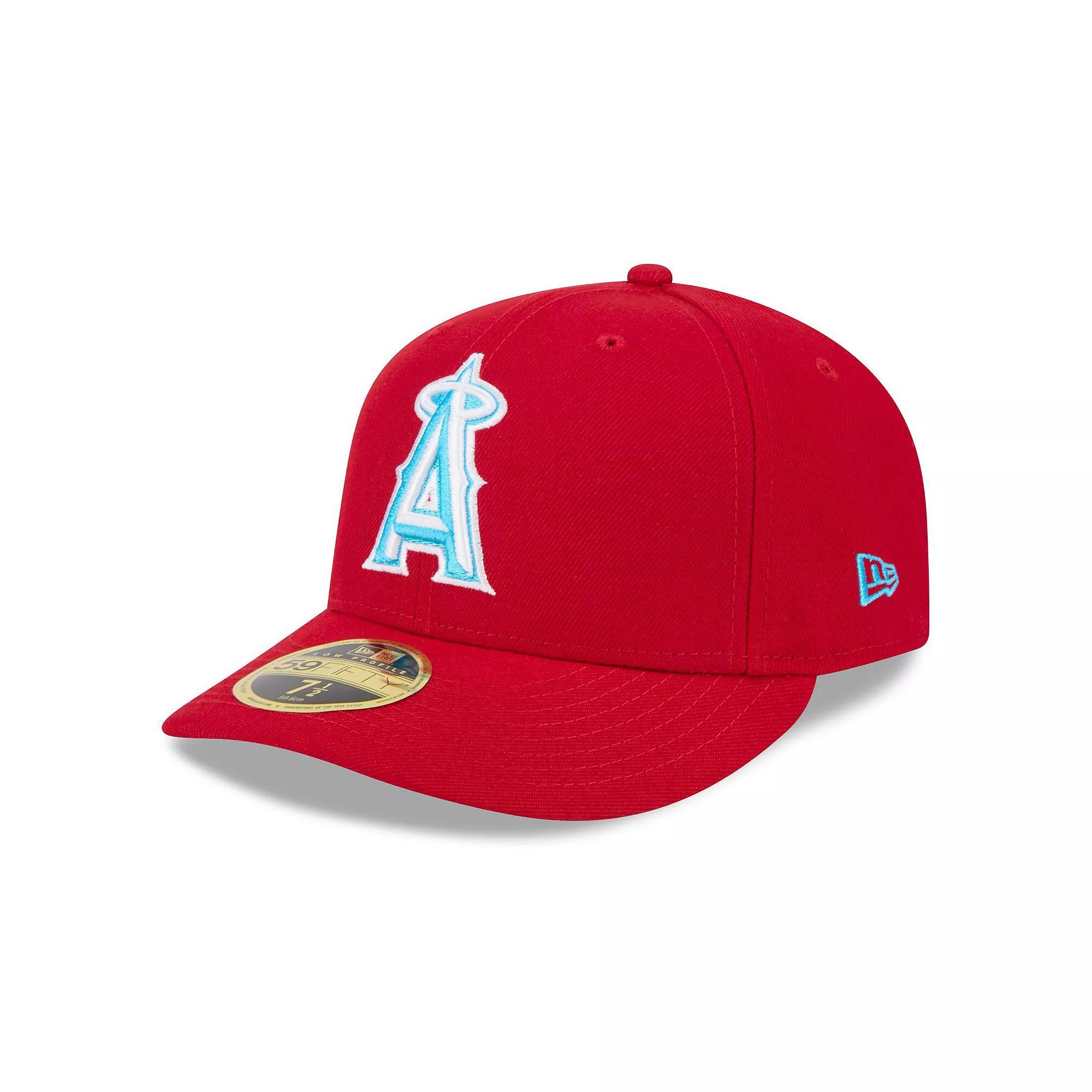 Men's New Era Red Los Angeles Angels 2024 Father's Day Low Profile 59FIFTY Fitted Hat, Size: 7 1/8 Product Image