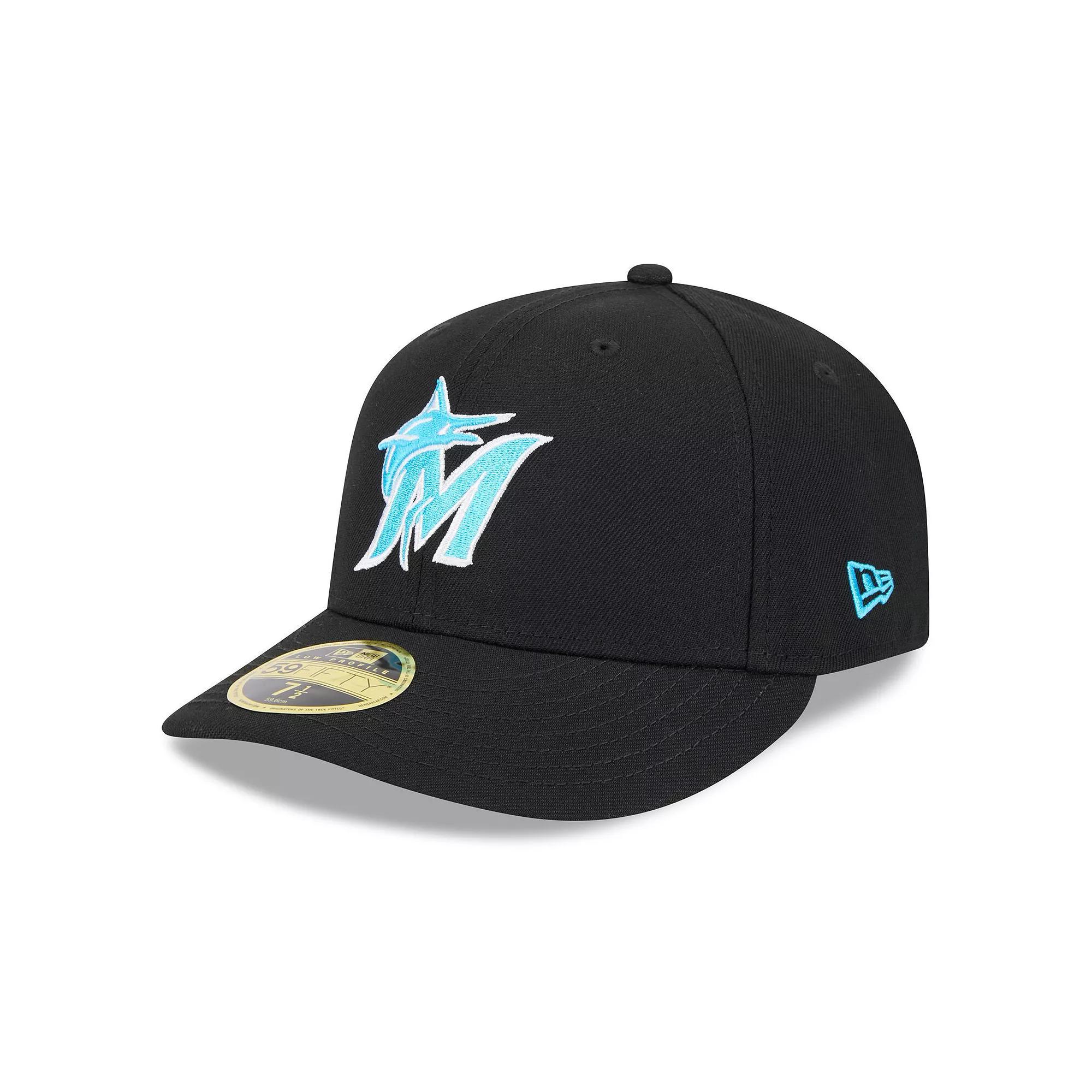 Men's New Era Black Miami Marlins 2024 Father's Day Low Profile 59FIFTY Fitted Hat, Size: 7 3/8 Product Image