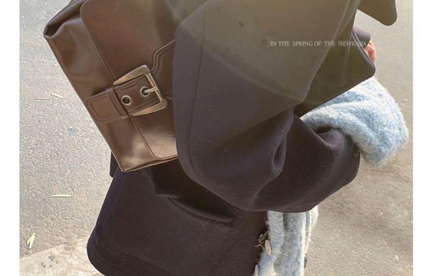 Buckled Faux Leather Shoulder Bag Product Image