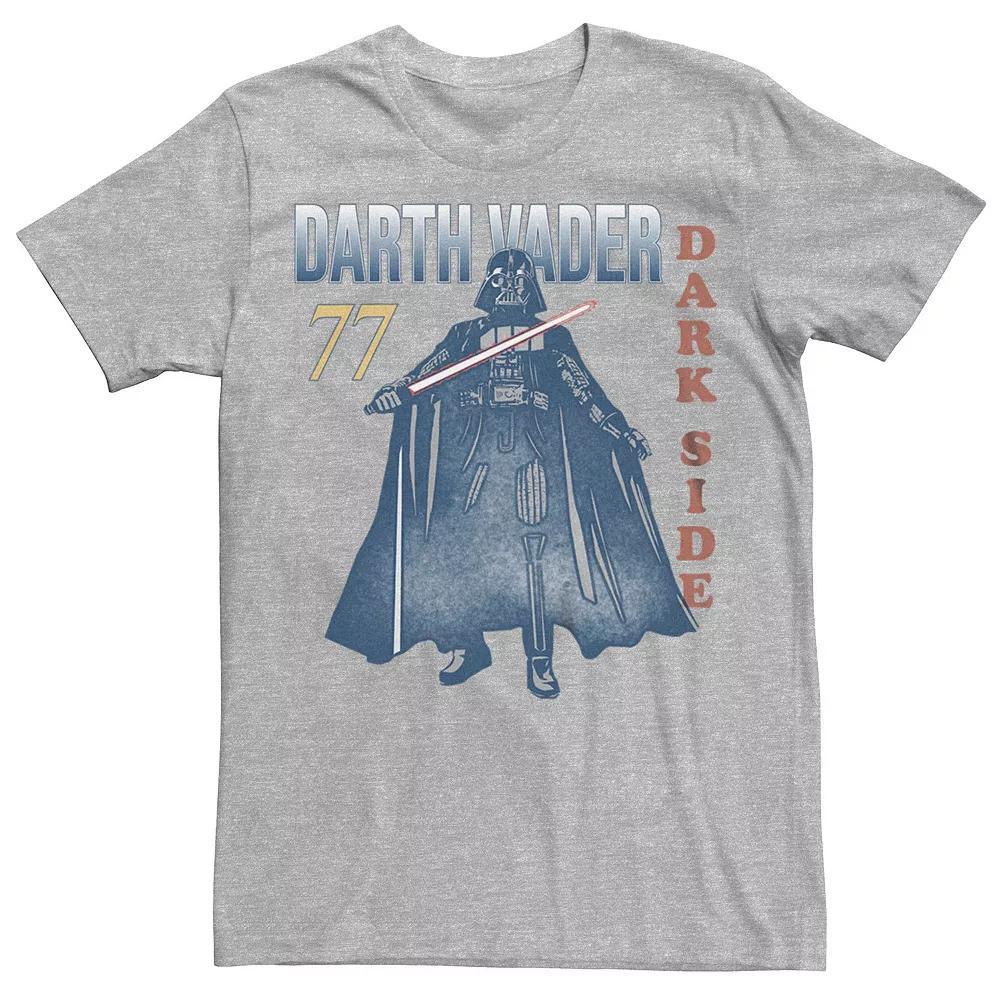 Men's Star Wars Darth Vader Dark Side 77 Graphic Tee, Size: Large, Athletic Grey Product Image