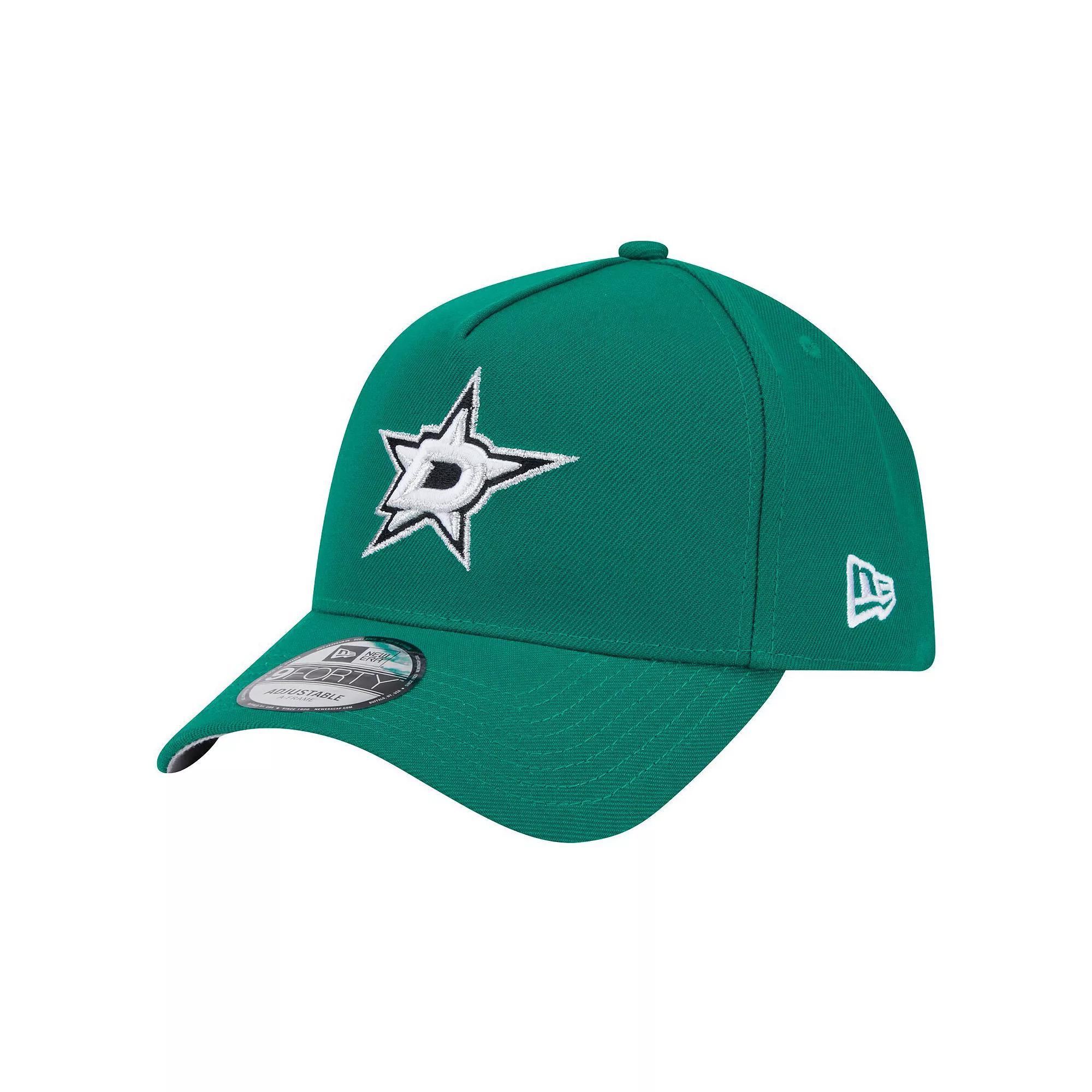Men's New Era  Kelly Green Dallas Stars Core A-Frame 9FORTY Adjustable Hat, Str Green Product Image