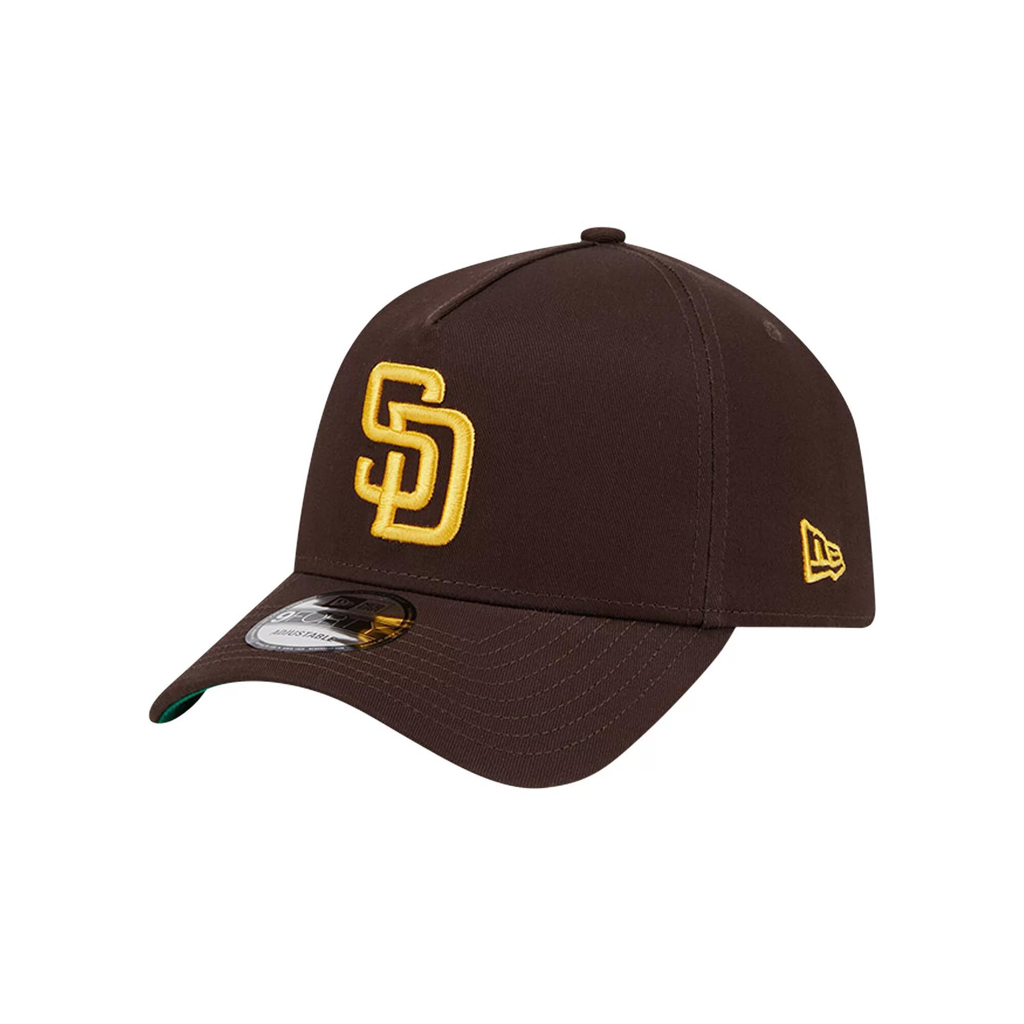 Men's New Era Brown San Diego Padres Team Color A-Frame 9FORTY Adjustable Hat Product Image