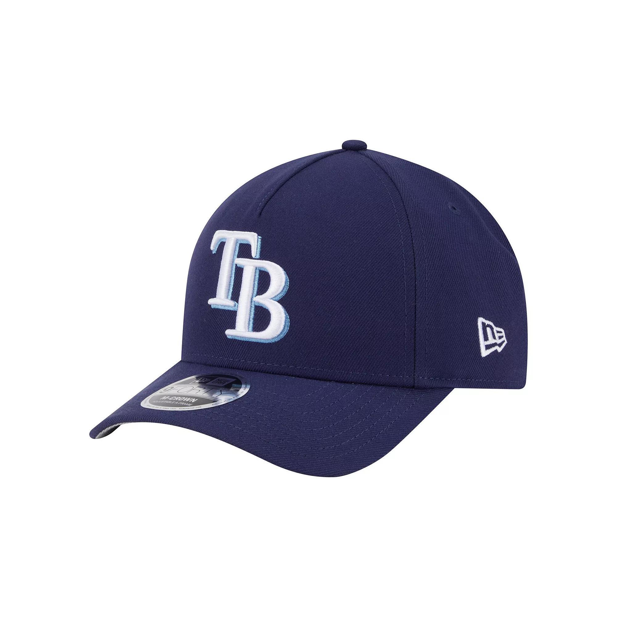 Mens New Era Tampa Bay Rays 9FORTY M-Crown Adjustable Hat, Blue Product Image