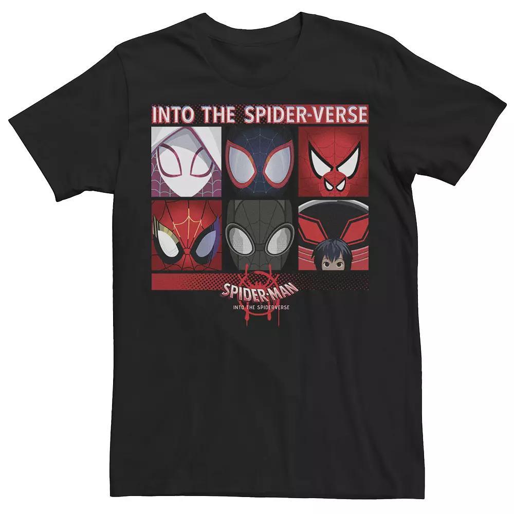 Men's Marvel Spider-Man Spiderverse Square Group Graphic Tee, Size: XXL, Black Product Image