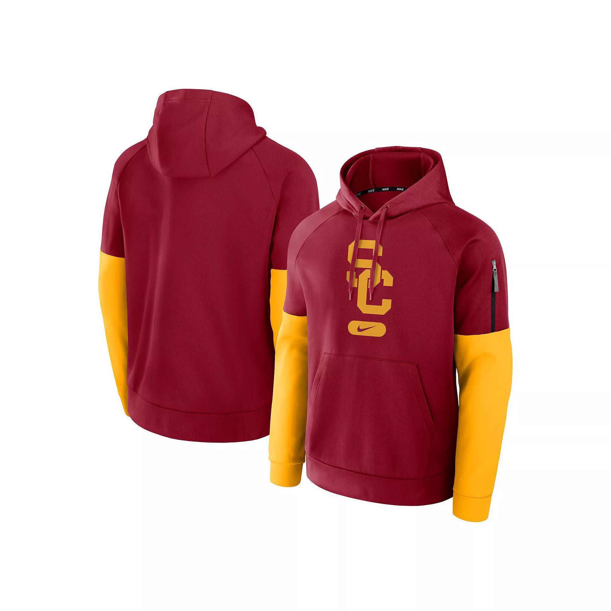 Men's USC Trojans Fitness Menâs Nike Therma College Pullover Hoodie Product Image