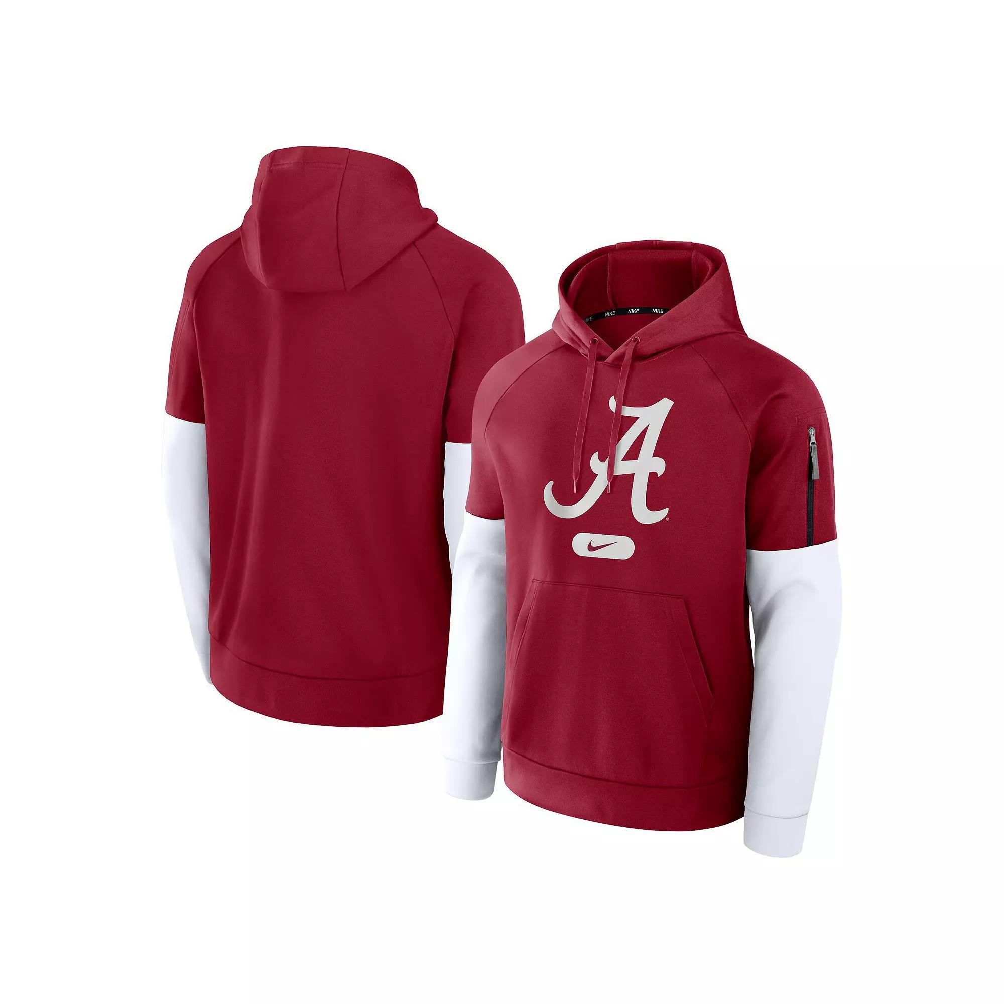 Men's Nike Crimson Alabama Crimson Tide Fitness Performance Pullover Hoodie, Size: Small, Red Product Image