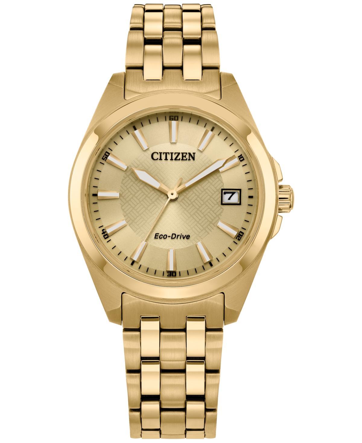 Citizen Eco-Drive Peyten Womens Gold Tone Stainless Steel Bracelet Watch Product Image