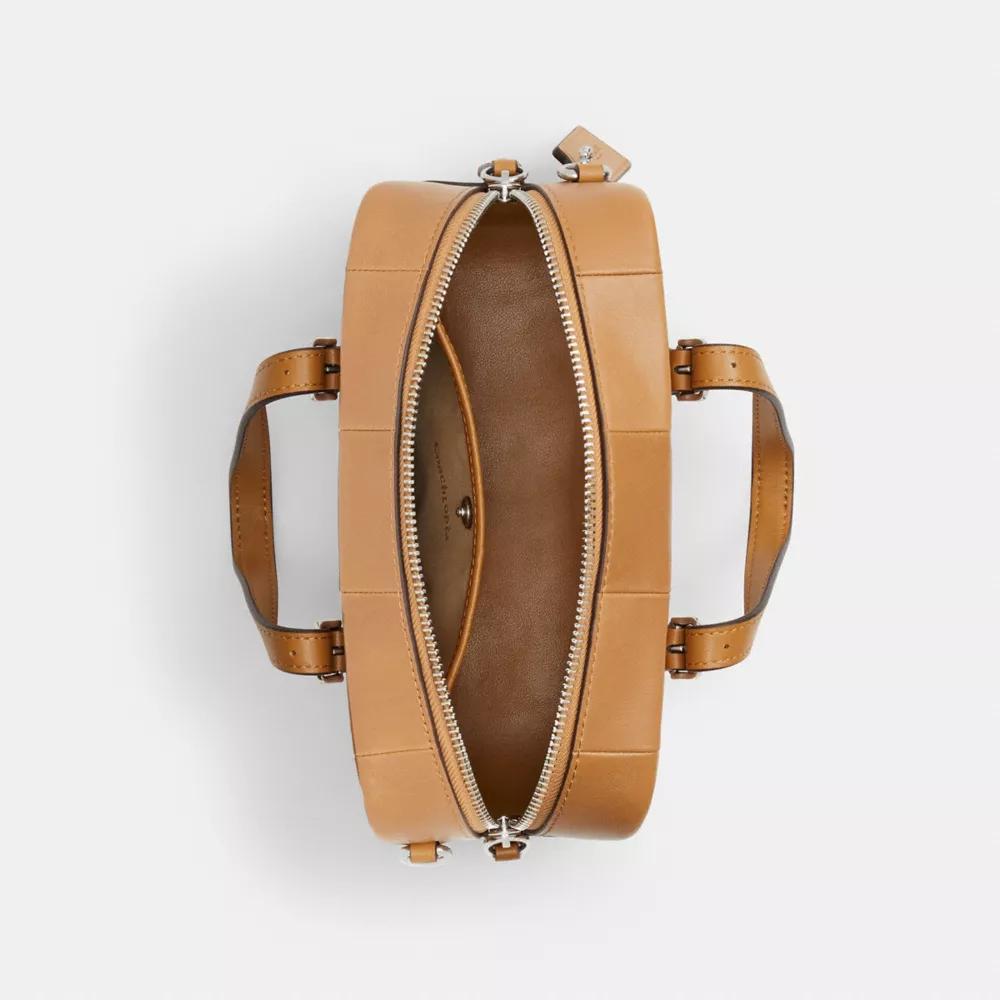Alter/Ego Mini Satchel Bag In Checkerboard Upcrafted Leather With Crossbody Strap Product Image