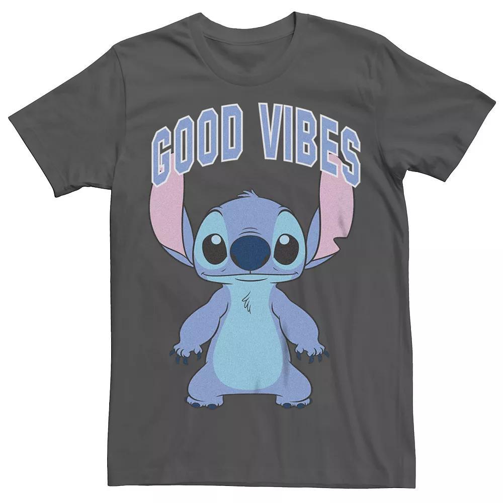 Disney's Lilo & Stitch Men's Good Vibes Tee, Size: XL, Grey Product Image
