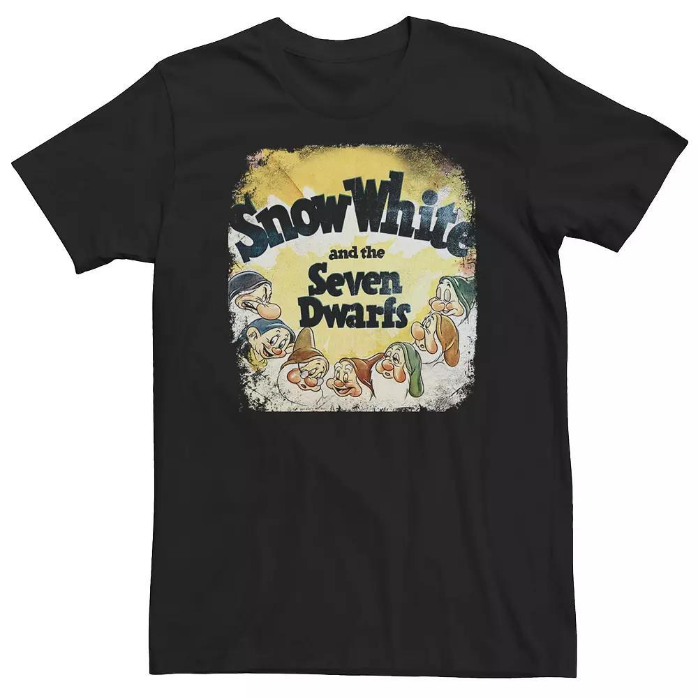 Big & Tall Disney Snow White & The Seven Dwarfs Vintage Cover Tee, Men's, Size: XXL Tall, Black Product Image