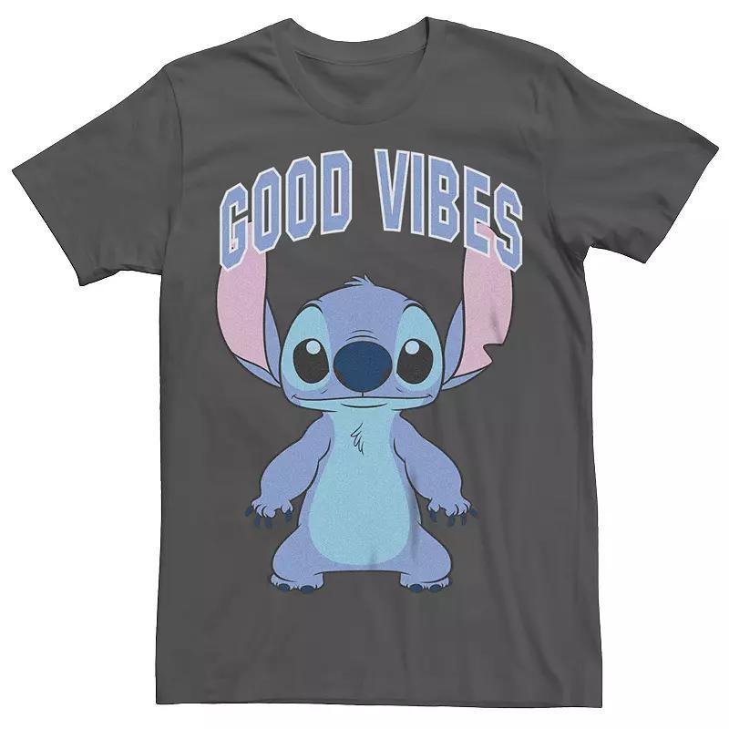 Disney's Lilo & Stitch Men's Good Vibes Tee, Size: XL, Grey Product Image