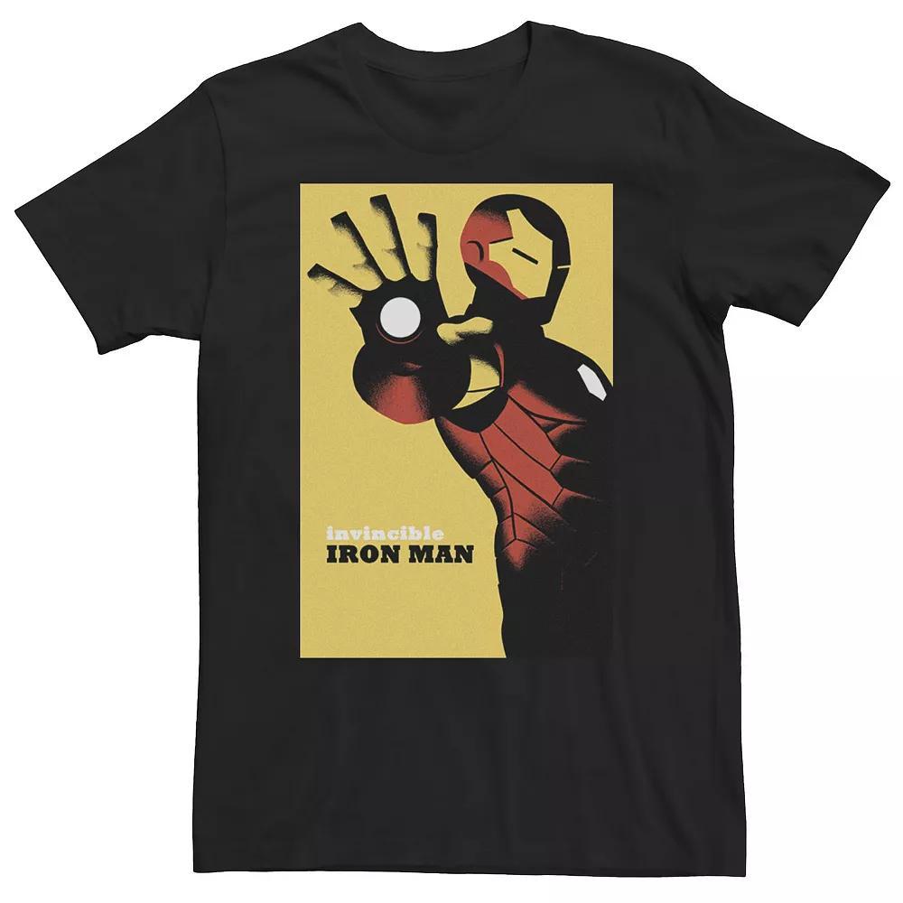 Big & Tall Marvel Avengers Iron Man Golden Invincible Tee, Men's, Size: 3XL, Black Product Image