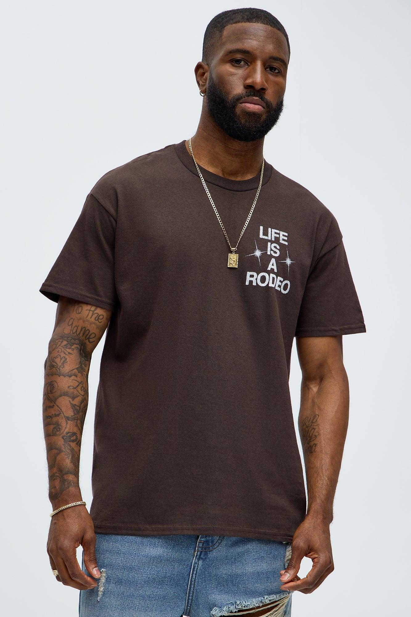 Samborghini Life Is A Rodeo Short Sleeve Tee - Brown Male Product Image