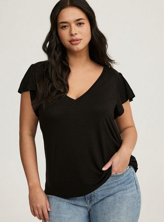 Flutter V-Neck Tee Product Image