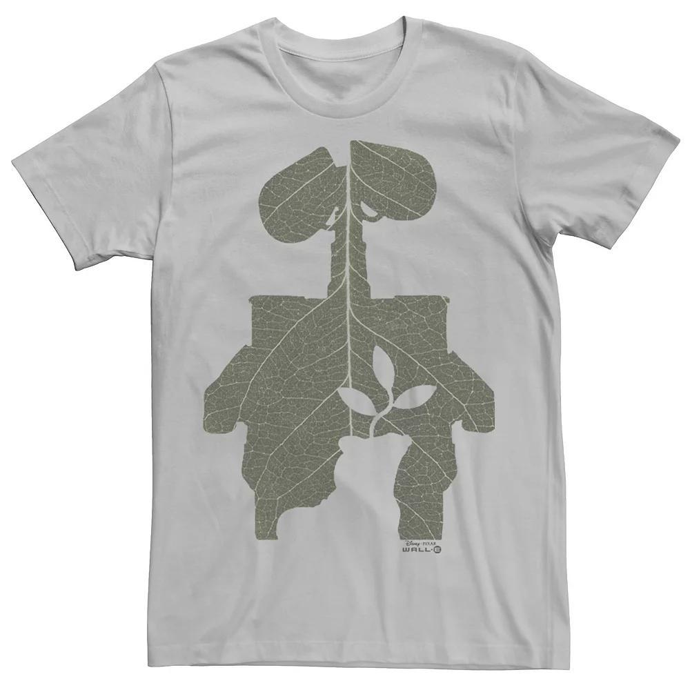 Disney / Pixar's WALL-E Men's Leaf Silhouette Portrait Tee, Size: XXL, Silver Product Image