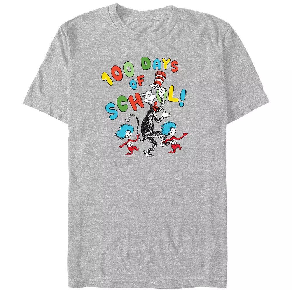 Big & Tall Dr. Seuss 100 Days Of School Graphic Tee, Men's, Size: 3XL Tall, Athletic Grey Product Image
