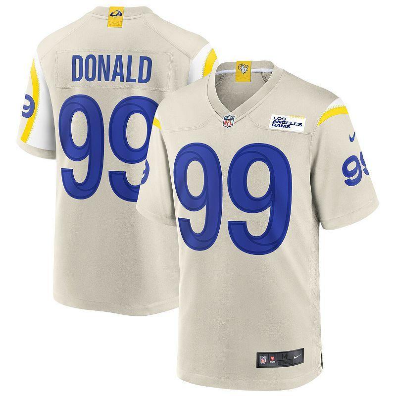 Men's Nike Aaron Donald Bone Los Angeles Rams Game Jersey, Size: Medium, Beige Product Image