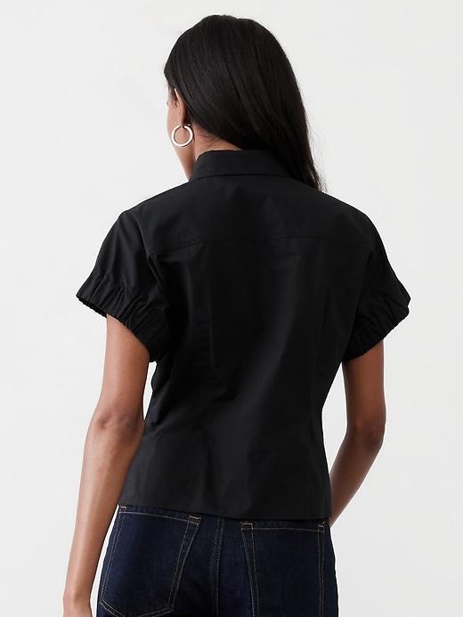 Seamed Poplin Shirt Product Image