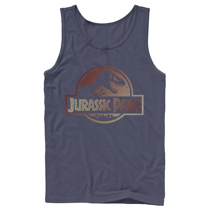 Men's Jurassic Park Blue & Purple Fossil Logo Tank Top, Size: Small Product Image