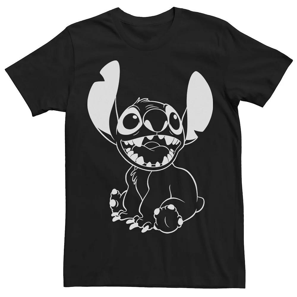 Disney's Lilo & Stitch Men's Happy Stitch Tee, Size: 3XL, Black Product Image