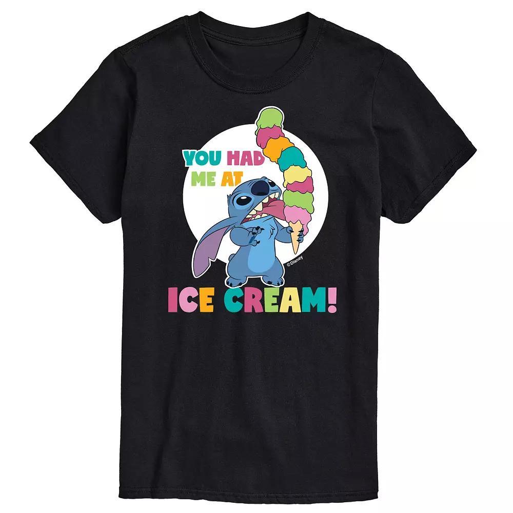 Disneys Lilo and Stitch Big & Tall Had Me At Ice Cream Graphic Tee, Mens Blue Product Image